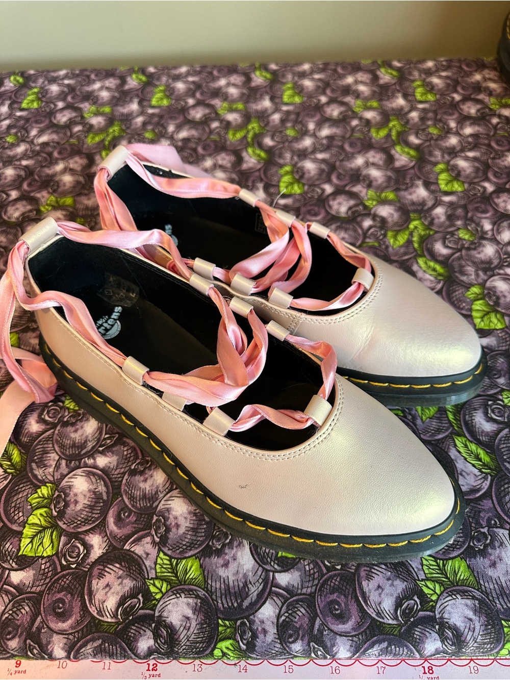 Dr. Martens ELPHIE II IRIDESCENT LEATHER BALLET FLATS